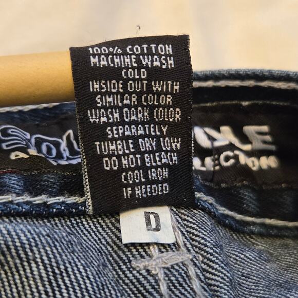 SouthPole Jeans Size 36x32 Dark Blue Heavy Denim Y2K Baggy *read* - Picture 7 of 16